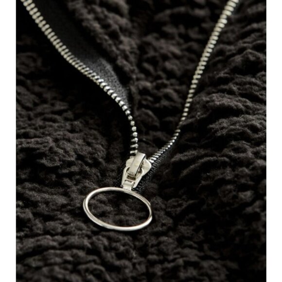 NWT ZIM & ZOE Teddy Fleece Sweat Top - black Size 14‎ - Picture 3 of 9